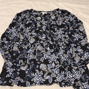 COUNTERPARTS Floral Business Casual Blouse size medium